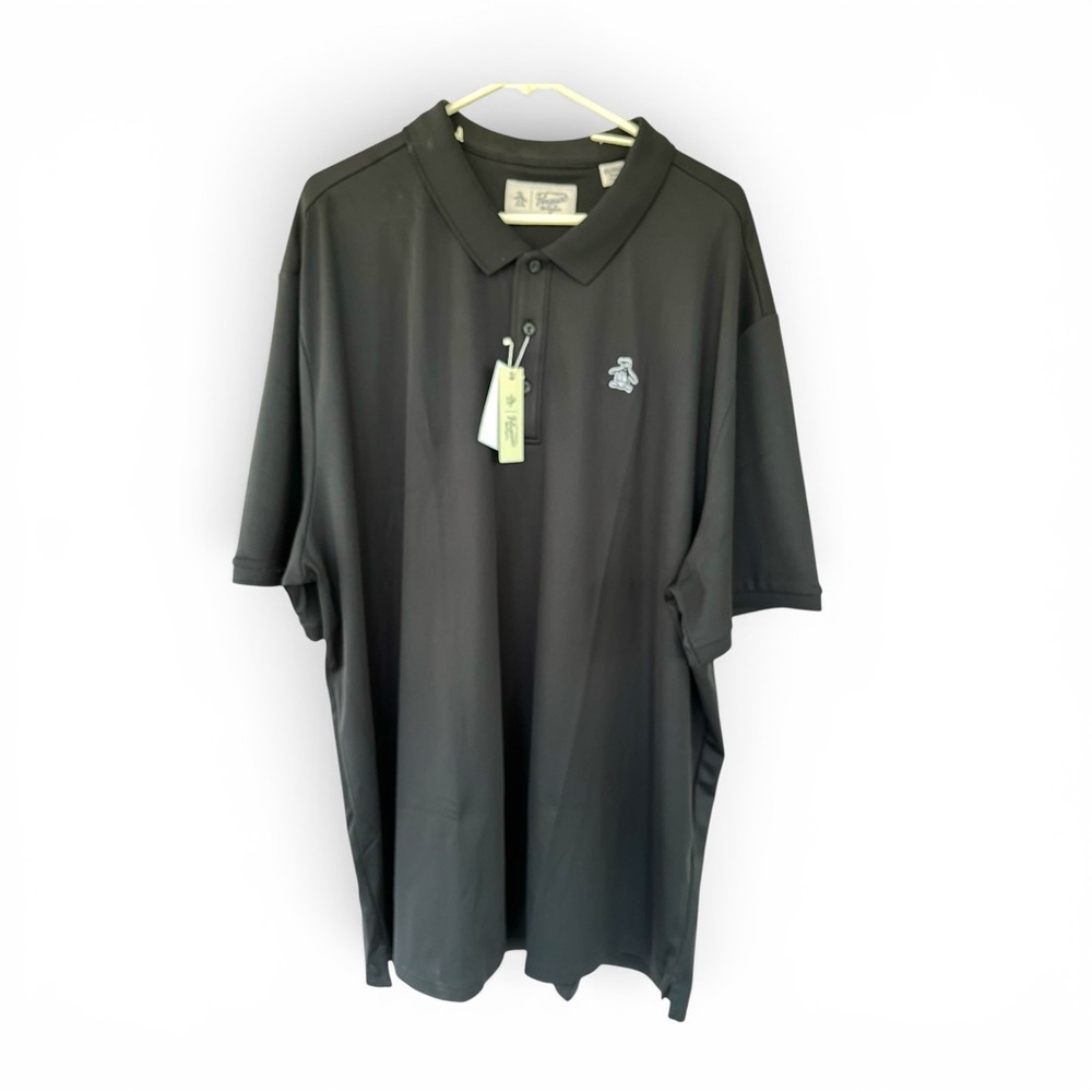 Original Penguin Men's Solid Polo Shirt in Caviar (Black), Size 4XL/4EG, NWT